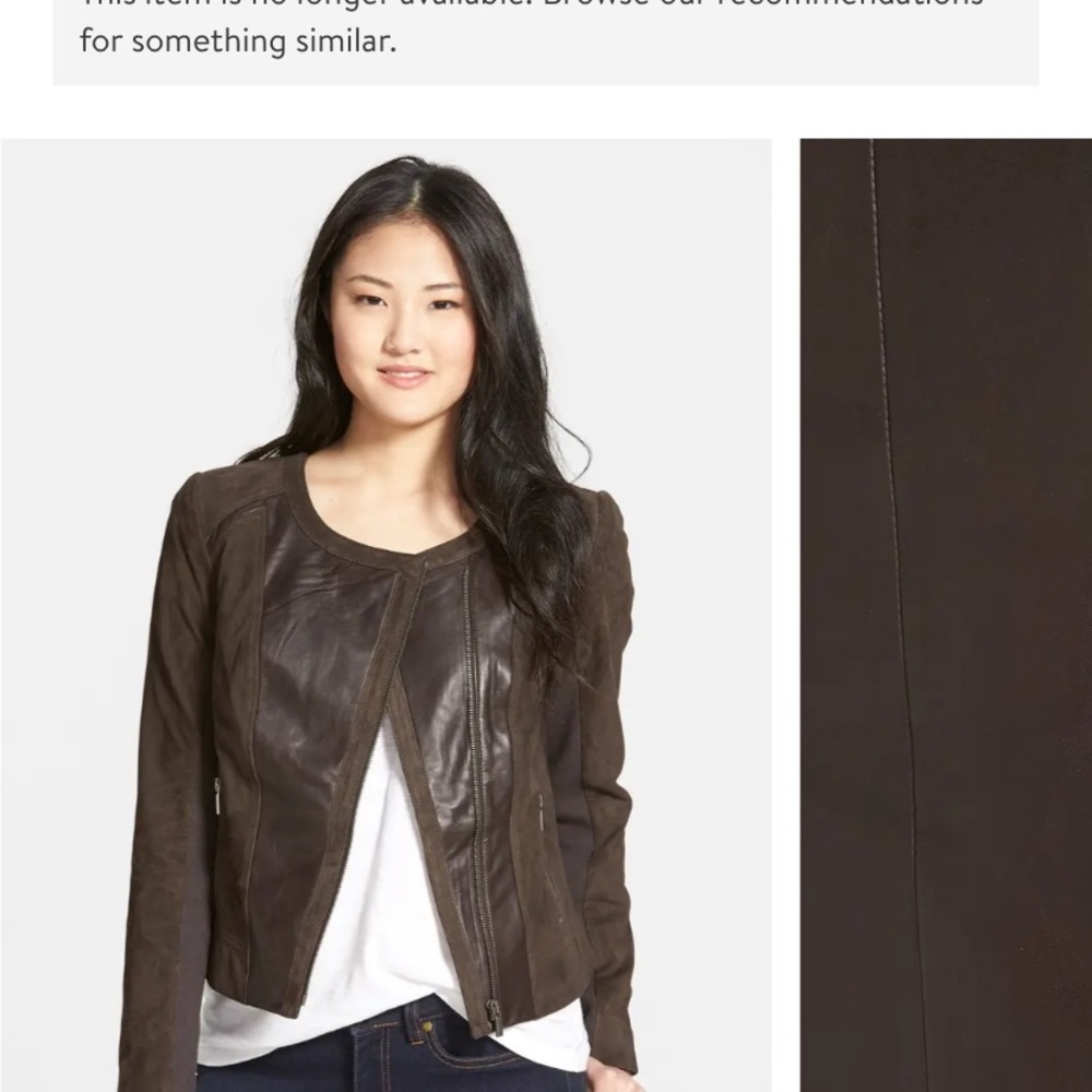 Halogen Suede And Leather Jacket - image 3